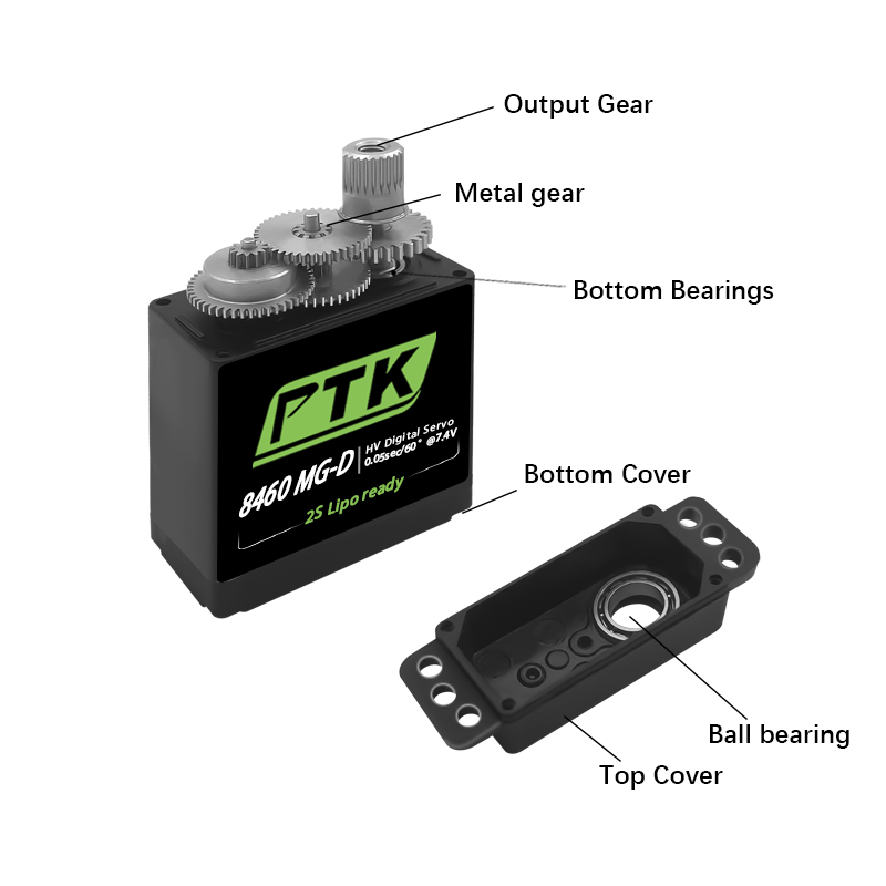 PTK 8460 MG-D9gDigital servo M - đánh giá và giá Servo Metal Gear
