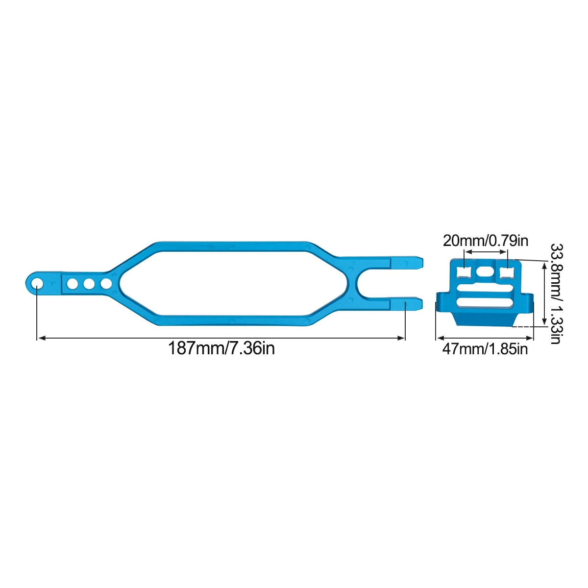 CNC Aluminum Hold Down Battery - đánh giá và giá Rc Hobby Racing