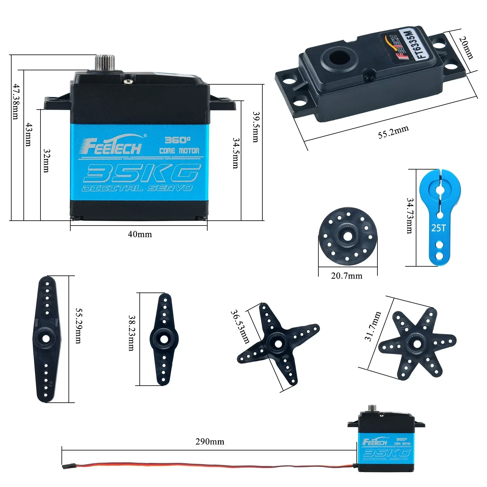 Feetech FT6335M Digital RC Ser - đánh giá và giá Servo Metal Gear