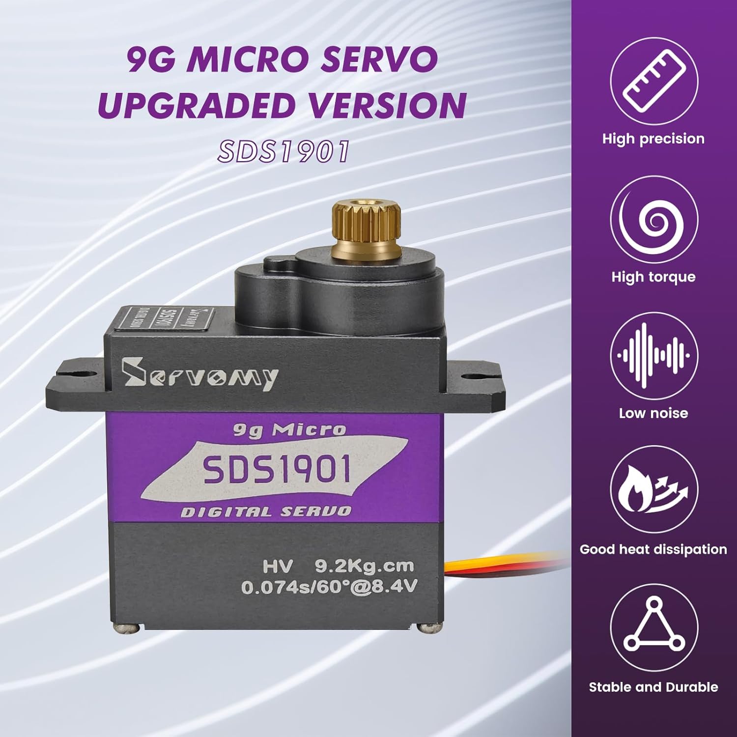 SERVOMY-SDS1901 Digital 9G Mic - đánh giá và giá Servo Metal Gear
